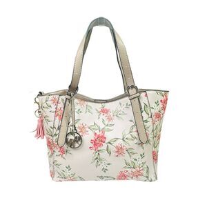 Nine West Floral Tote Bag Purse - 11.5” x 3.75” x 10.25”